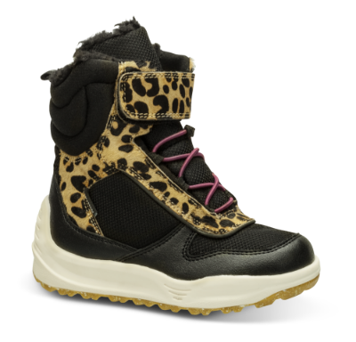 Woden Wonder barnestøvlett leopard WW9020
