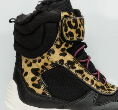 Woden Wonder barnestøvlett leopard WW9020
