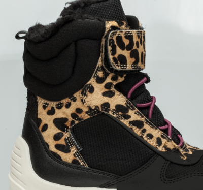 Woden Wonder barnestøvlett leopard WW9020