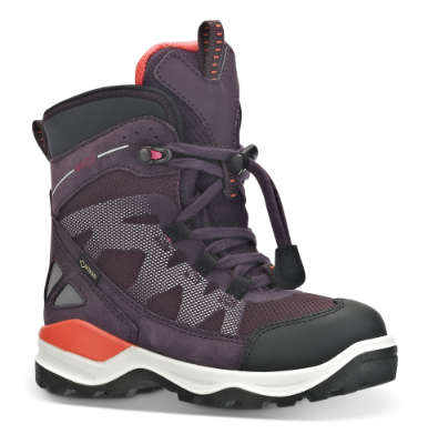 ECCO barnestøvlett sort/burgunder 710203 SNOW MOUN