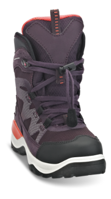 ECCO barnestøvlett sort/burgunder 710203 SNOW MOUN