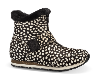 Woden Wonder barnestøvlett sort/hvit WW3301