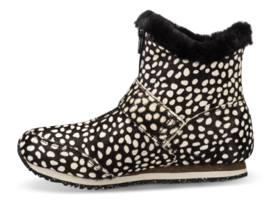 Woden Wonder barnestøvlett sort/hvit WW3301