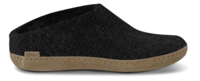 Glerups Tøffel med Skindsål Charcoal