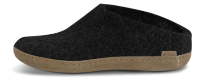 Glerups Tøffel med Skindsål Charcoal