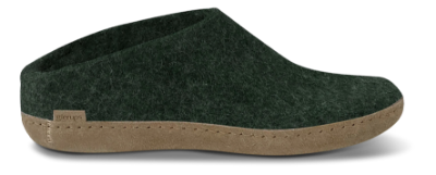 Glerups Tøffel med Skindsål Grøn