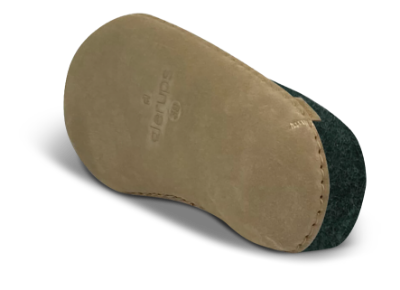 Glerups Tøffel med Skindsål Grøn