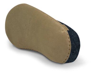 Glerups Tøffel med Skindsål Blå