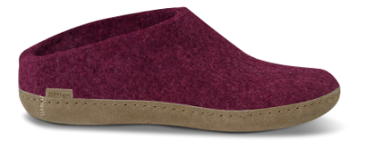 Glerups Tøffel med Skindsål Cranberry