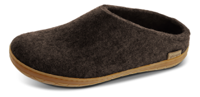 Glerups Tøfler med Naturgummisåle Brun
