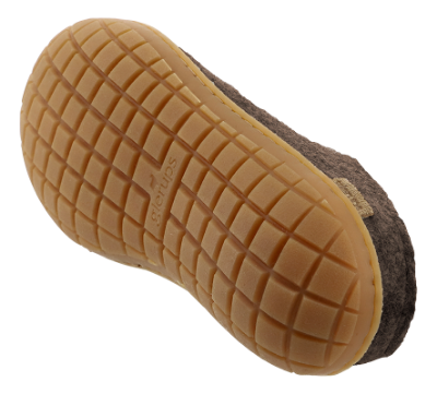 Glerups Tøfler med Naturgummisåle Brun