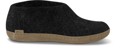 Glerups Hjemmesko med Skindsål Charcoal