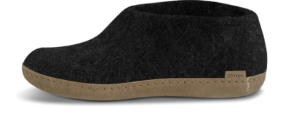 Glerups Hjemmesko med Skindsål Charcoal