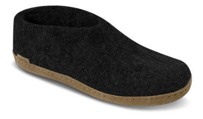 Glerups Hjemmesko med Skindsål Charcoal