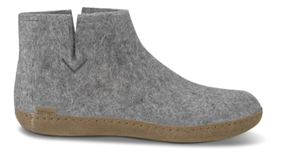 Glerups Hjemmesko med Skindsål Grå