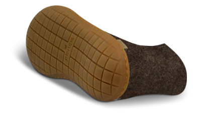 Glerups Hjemmesko med Naturgummisål Brun