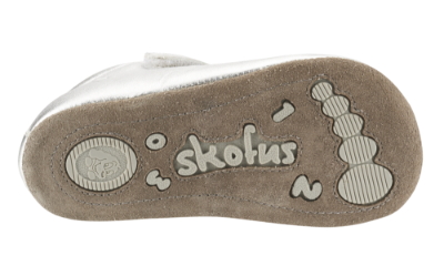 Skofus børnehjemmesko sølv