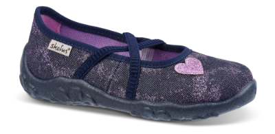 Skofus børnehjemmesko navy/rosa 2285 Bonny