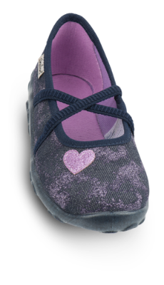 Skofus børnehjemmesko navy/rosa 2285 Bonny