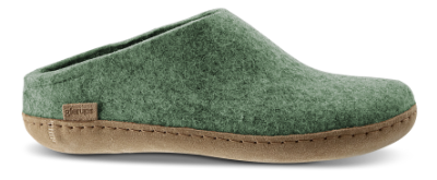 Glerups Tøfler med skinnsåle Grønn