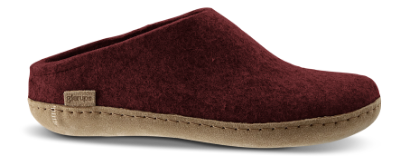 Glerups Tøffel med skindsål Bordeaux