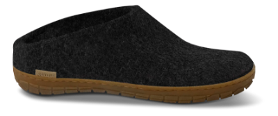 Glerups Hjemmesko med Naturgummisål Charcoal