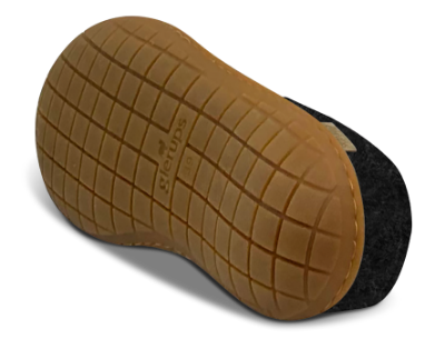 Glerups Hjemmesko med Naturgummisål Charcoal
