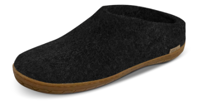 Glerups Hjemmesko med Naturgummisål Charcoal