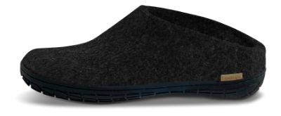 Glerups Hjemmesko med Naturgummisål Charcoal