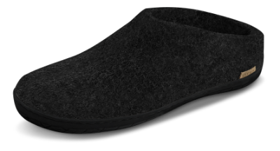 Glerups Hjemmesko med Naturgummisål Charcoal