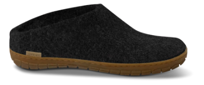 Glerups Hjemmesko med Naturgummisål Charcoal