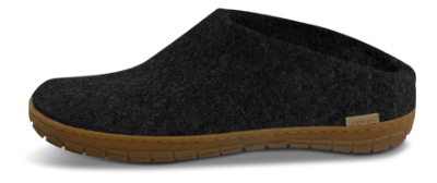 Glerups Hjemmesko med Naturgummisål Charcoal