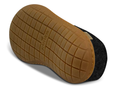 Glerups Hjemmesko med Naturgummisål Charcoal