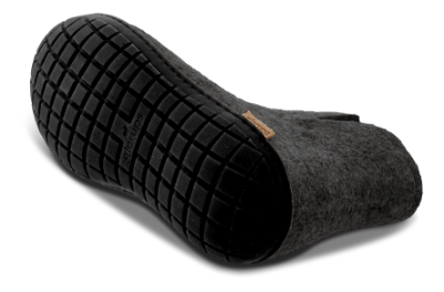 Glerups Hjemmesko med Naturgummisål Charcoal  GR02