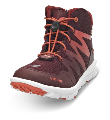 Viking barnesneaker bordeaux/coral 3-47406 Bislett