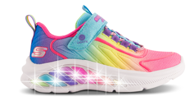 Skechers S-Lights Rainbow Cruisers Rainbow Reflectin Sneaker 303721L