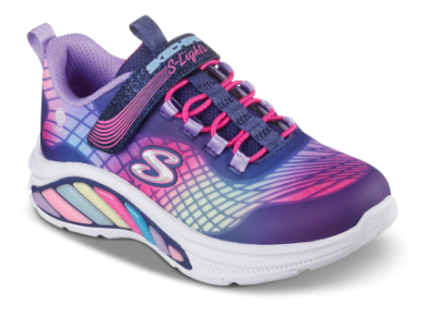 Skechers S-Lights Rainbow Cruisers Rainbow Sneaker Lilla 303722L