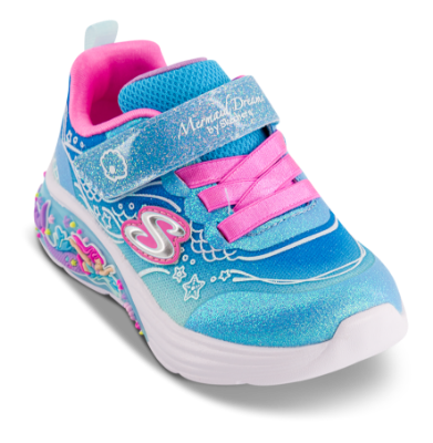 Skechers S-Lights My Dreamers Lil Mermaid Sneaker Blå 303061N (21-26)