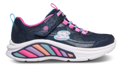 Skechers S-Lights Rainbow Cruisers Glitzy Glow Sneaker Blå 303726LC
