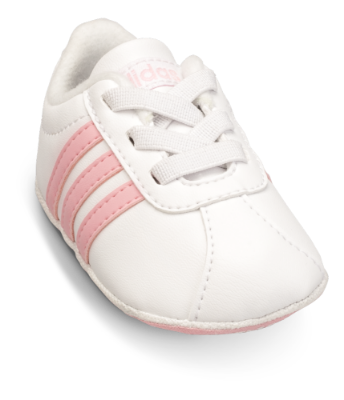 Footpad Udråbstegn virksomhed adidas babysko hvid/pink VL COURT 2 CRIB | Skoringen