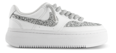 Nike Court Borough Bright Silver Platform Sneaker