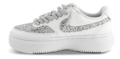 Nike Court Borough Bright Silver Platform Sneaker