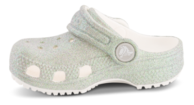 Crocs Classic Iridescent Glitter Kid Clog Hvid 210985 (21-27)