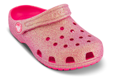 Crocs Classic Iridescent Glitter Kid Clog Pink 210986 (28-38)
