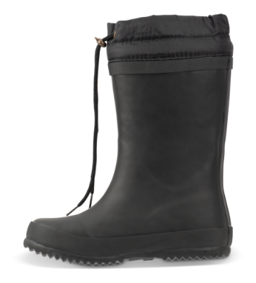 Skofus børnegummistøvle med varmt for sort