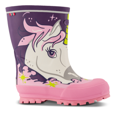 Viking Jolly Print Gummistøvle Lilla 1-60020