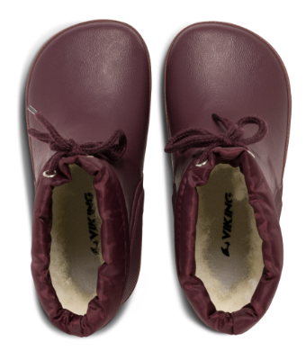 Viking Alv Barefoot Warm Vintergummistøvel Bordeaux 1-60215
