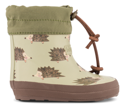 Bisgaard Barefoot Thermo Rubber Termogummistøvle Olive Pindsvin 92023