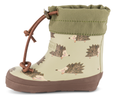 Bisgaard Barefoot Thermo Rubber Termogummistøvle Olive Pindsvin 92023