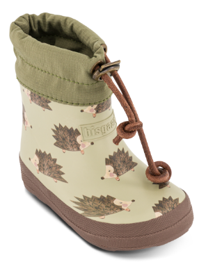 Bisgaard Barefoot Thermo Rubber Termogummistøvle Olive Pindsvin 92023
